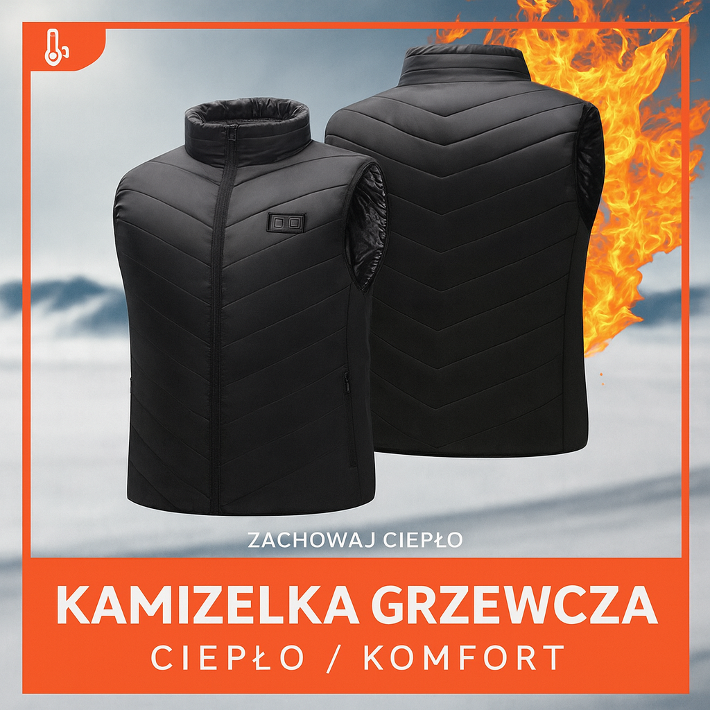 Kamizelka Podgrzewana – Unisex, USB, 21 Stref Grzania