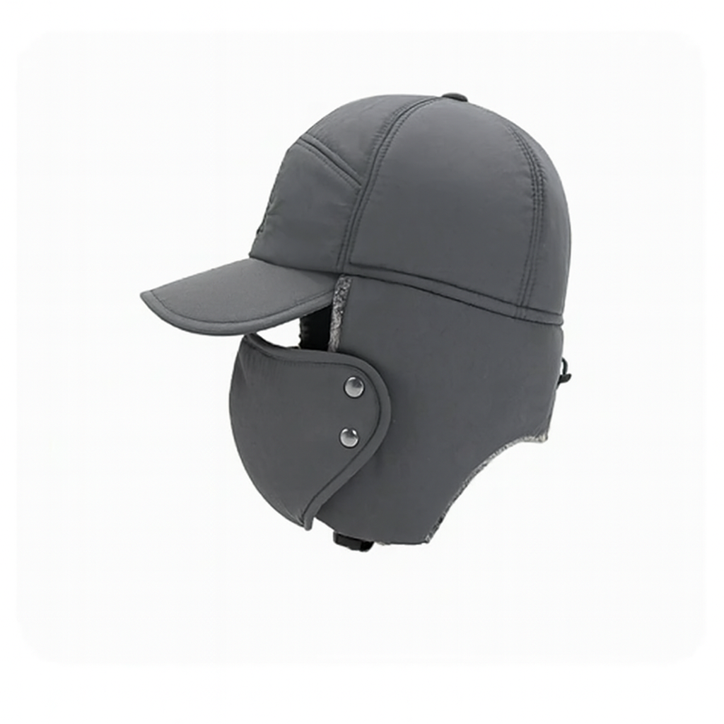 Czapka Zimowa z Daszkiem i Futrem – Ciepła, Wiatroodporna, Idealna na Mróz